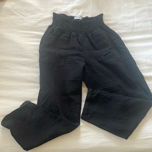 Emme Everyday Transitional Maternity Linen Pants Black M